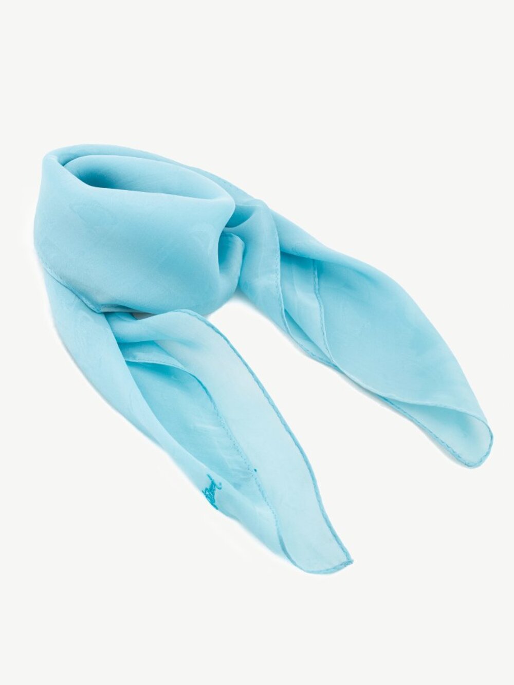 Vivienne Westwood Blue Silk Jupiter-Jacquard Square Scarf